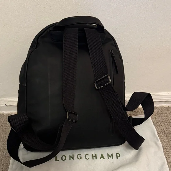 Longchamp Black Men's Compact Everyday Backpack